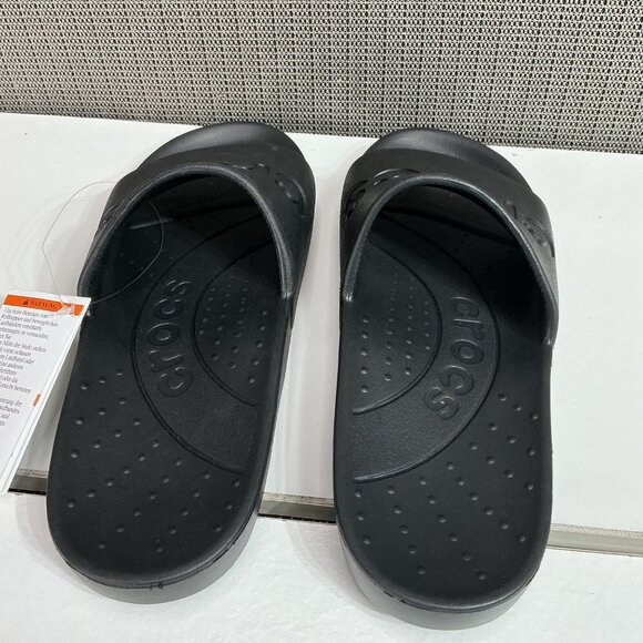 Crocs Unisex Black Slide Sandals Size W10/M8 Comfort - Picture 4 of 7